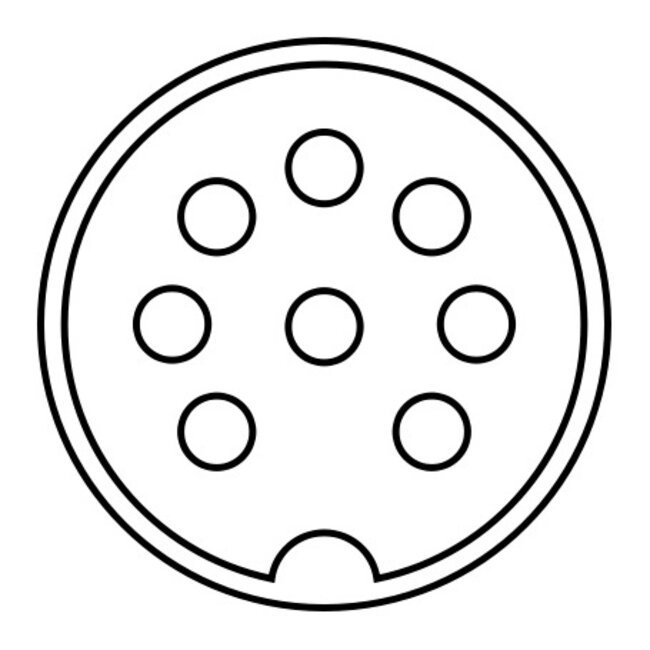 DIN 8-pins (m) connector