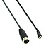 DIN 5-pins (m) - 3,5mm Jack (v) audiokabel / zwart - 0,50 meter