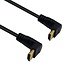 HDMI kabel - 90° haakse connectoren (beneden/beneden) - HDMI2.0 (4K 60Hz + HDR) - 0,30 meter