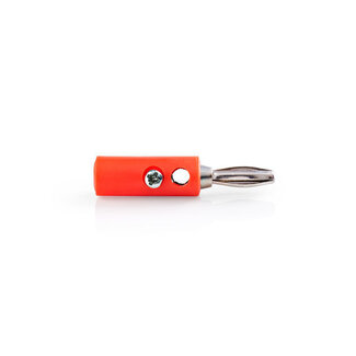 Transmedia Banaan connector voor luidsprekerkabel tot 4 mm / rood