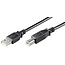 USB naar USB-B kabel - USB2.0 - tot 0,5A / zwart - 0,50 meter