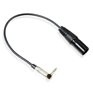 Universal XLR (m) - 3,5mm Jack (m) haaks audio adapter kabel - 0,30 meter