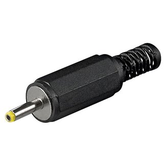 BKL DC connector recht - 2,5 x 0,7 mm - soldeerbaar / zwart