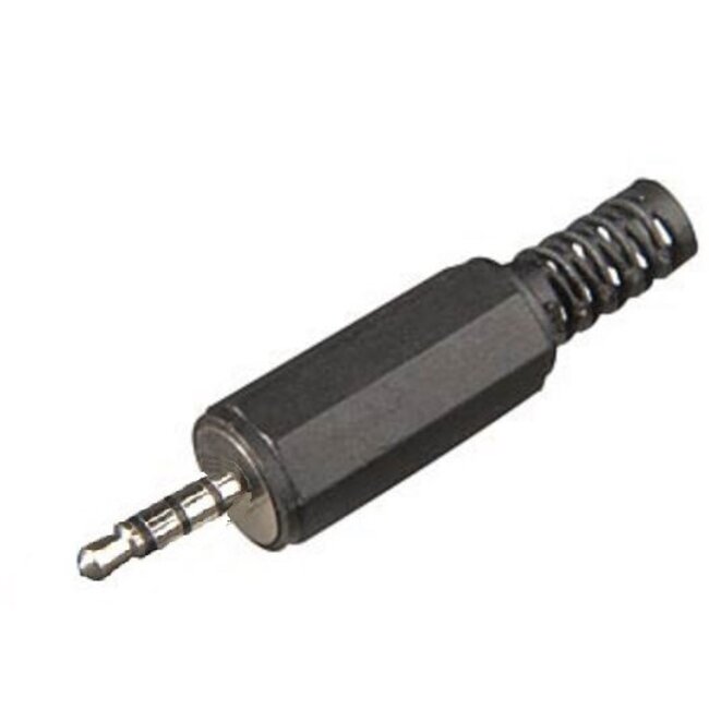 Rechte 2,5mm Jack (m) connector - 4-polig