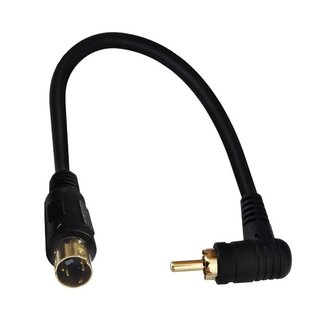 Universal S-Video / S-VHS (m) - Composiet RCA (m) haaks video adapter kabel / zwart - 0,15 meter