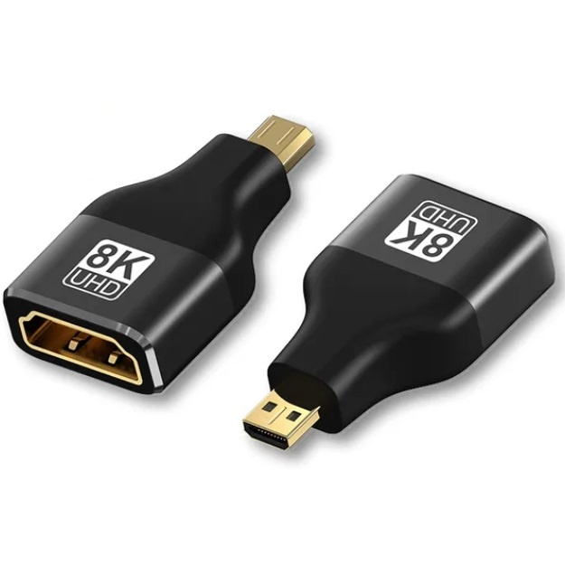 Micro HDMI HDMI adapter HDMI2.1 8K 60Hz HDR zwart Onlinekabelshop