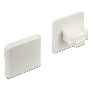 DeLOCK RJ45 (m) afsluitcovers voor RJ45 (v) poorten zonder greep - 10 stuks / wit