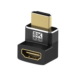 Dolphix HDMI adapter - 90° haaks naar boven - HDMI2.1 (8K 60Hz + HDR) / zwart