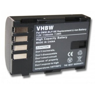 VHBW Camera accu compatibel met Panasonic DMW-BLF19 - 1100 mAh