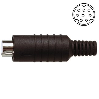 OKS 8-pins Mini DIN connector (m)