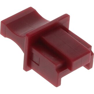 InLine RJ45 (m) afsluitcovers voor RJ45 (v) poorten met platte greep - 10 stuks / rood