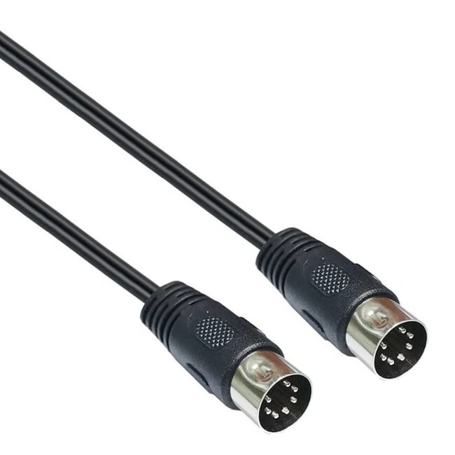 DIN 7-pins audiokabel / zwart - 1,5 meter