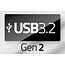 USB-C naar USB-C verlengkabel - USB3.2 (tot 10 Gbit/s) - PD tot 20V/3A / zwart - 1 meter