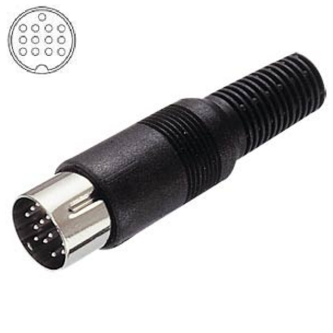 13-pins DIN connector (m)