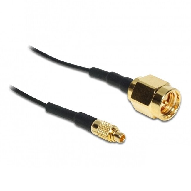 MMCX (m) - SMA (m) kabel - Mini Coax (1,13 mm) - 50 Ohm - 0,10 meter