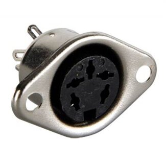 OKS DIN 5-pins 240° (v) inbouw hoefijzer connector / metaal