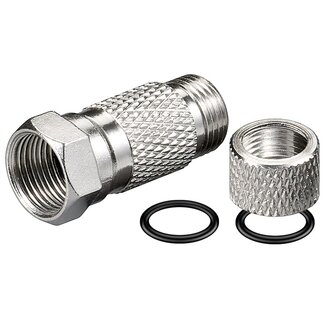 MaxTrack Weerbestendige schroef F-connector voor 7,2mm kabel / recht