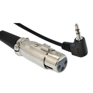 Universal XLR (v) - 3,5mm Jack (m) haaks audiokabel - 0,30 meter