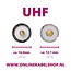 UHF (m) - F (m) adapter - 50 Ohm