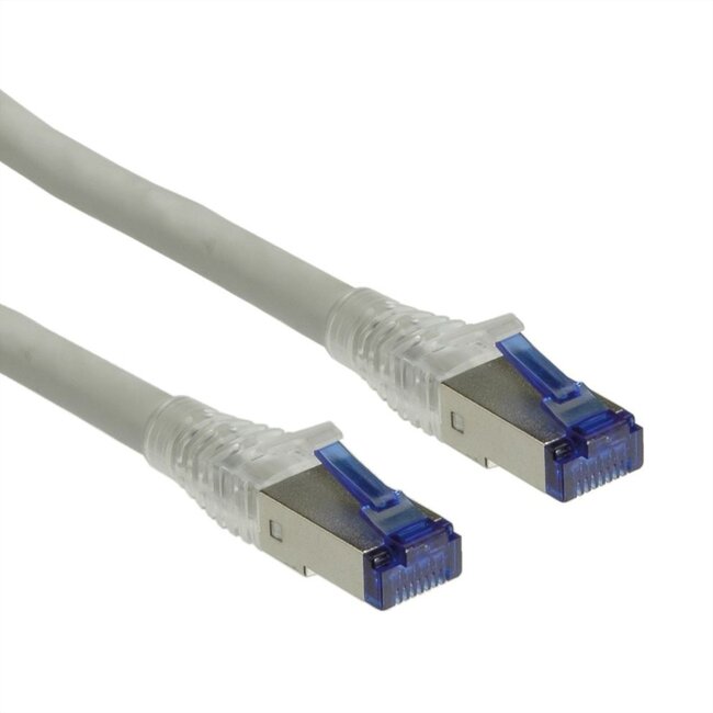 Premium S/FTP CAT6a 10 Gigabit netwerkkabel / grijs - LZSH / UL 94 V-2 - 20 meter