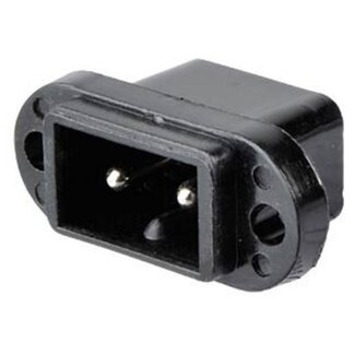 Monacor Japanse 2-pins inbouw connector (m)