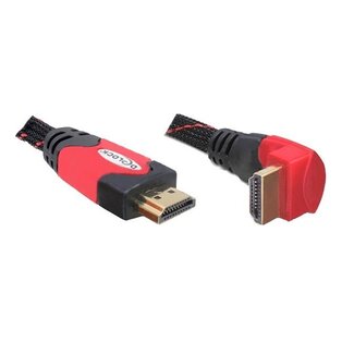 DeLOCK Premium HDMI kabel - 90° haaks naar beneden - versie 1.4 (4K 30Hz) - 2 meter