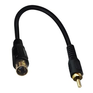 Universal S-Video / S-VHS (m) - Composiet RCA (m) video adapter kabel / zwart - 0,15 meter