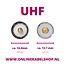 UHF (m) - F (v) adapter - 50 Ohm
