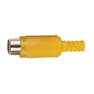 S-Impuls Tulp (v) audio/video connector - plastic / geel