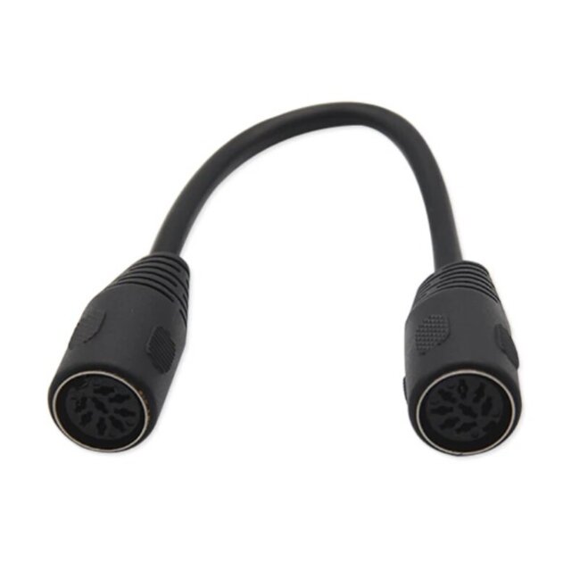 DIN 8-pins luidspreker koppelstuk / zwart - 0,20 meter