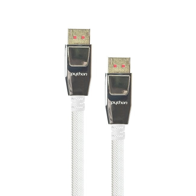 PYTHON actieve DisplayPort kabel - versie 1.4 (5K/8K 60Hz) / wit - 10 meter