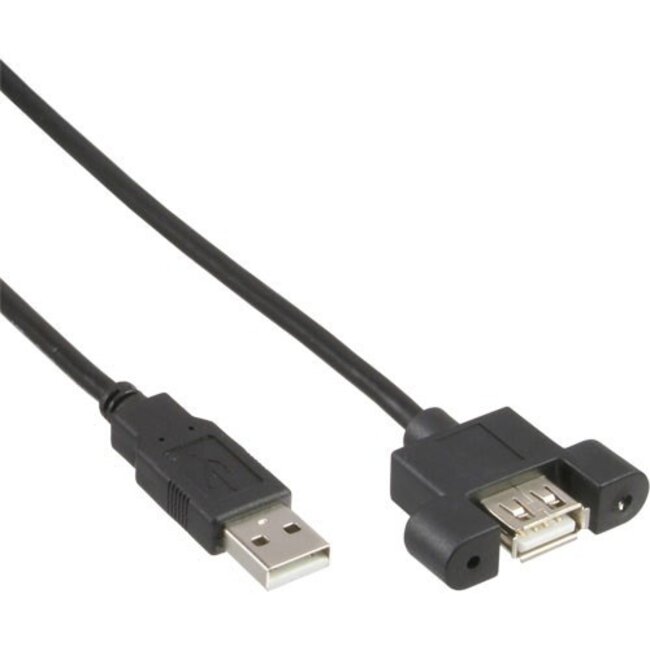 USB2.0 - USB-A verlengadapter met montagemogelijkheid - 0,60 meter