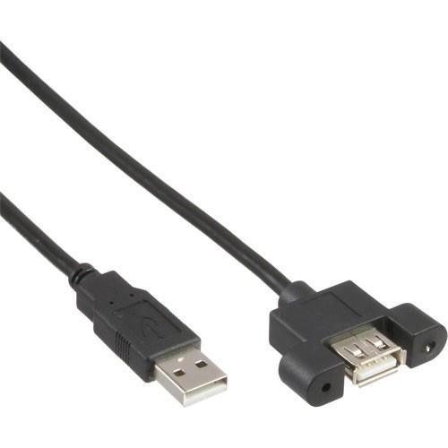 OKS USB2.0 - USB-A verlengadapter met montagemogelijkheid - 0,60 meter