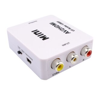 Dolphix Tulp Composiet AV naar HDMI converter / wit
