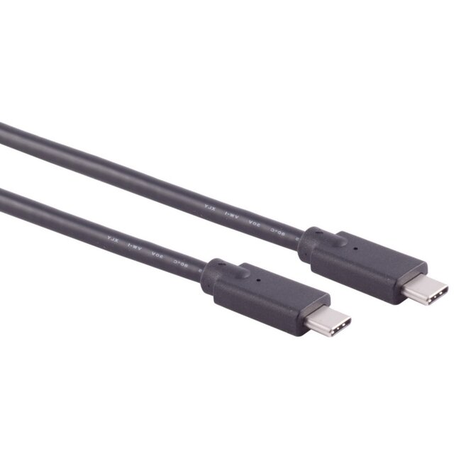 USB-C naar USB-C kabel - USB2.0 - tot 100W / zwart - 2 meter