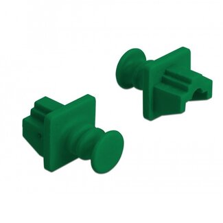 DeLOCK RJ45 (m) afsluitcovers voor RJ45 (v) poorten met ronde greep - 10 stuks / groen