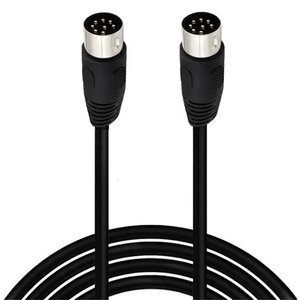DIN 8-pins luidspreker kabel / zwart - 5 meter