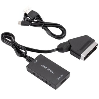 Dolphix Scart (m) naar HDMI (v) converter kabel / zwart - 1 meter