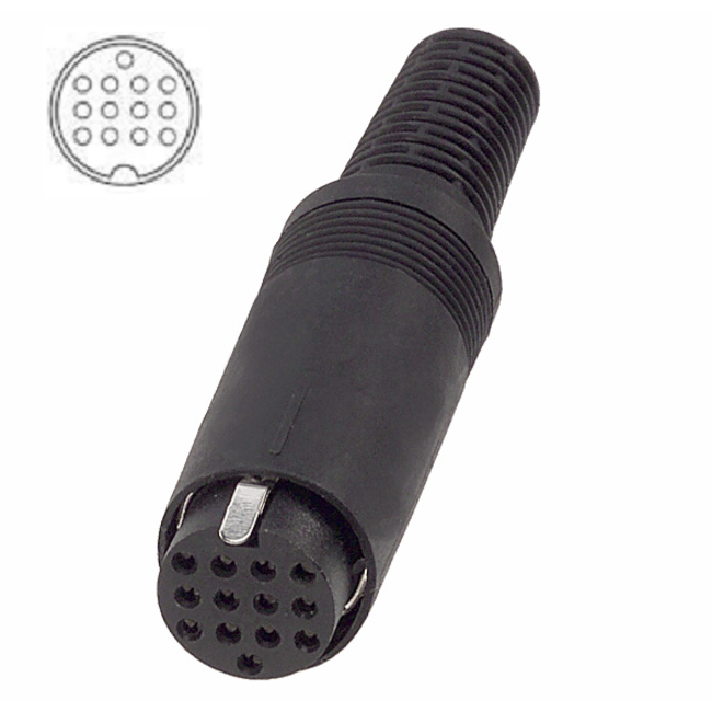 13-pins DIN connector (v)