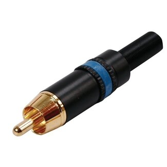 Neutrik Neutrik vergulde blauwe mannelijke RCA connector