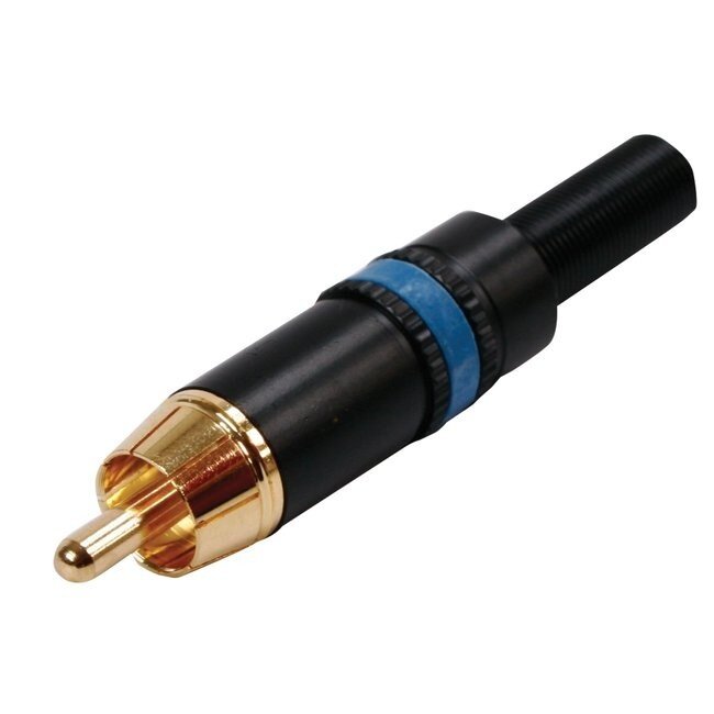 Neutrik vergulde blauwe mannelijke RCA connector