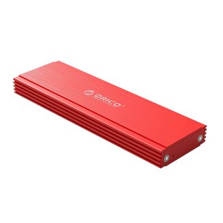 Orico Orico premium behuizing voor M.2 NVMe PCIe SSD (max. 80 mm, tot 2 TB) - USB3.1 / aluminium (rood)