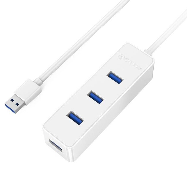 Orico USB hub met 4 poorten - USB3.0 - busgevoed / wit - 0,30 meter