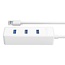 Orico USB hub met 4 poorten - USB3.0 - busgevoed / wit - 0,30 meter