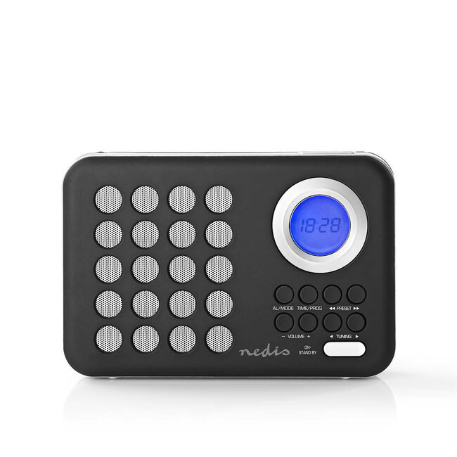 Nedis FM radio met AUX, USB en Micro SD 3W / zwart/wit