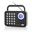 Nedis FM radio met AUX, USB en Micro SD 3W / zwart/wit