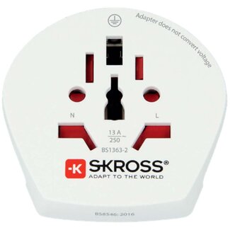 Skross Skross reisadapter Wereld naar Europa / geaard