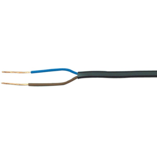 Elektrakabel - zwart - 2x 0,75mm - 100 meter
