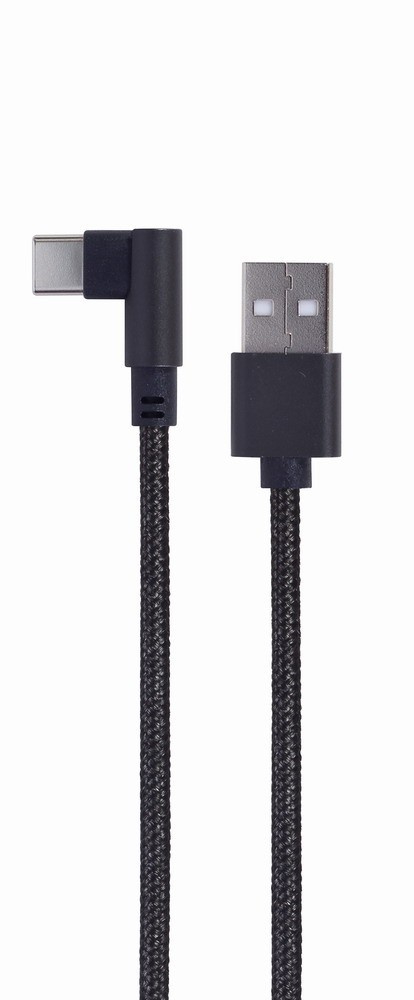 Haakse USB Type-C laad-&datakabel, 0.2 m, zwart |