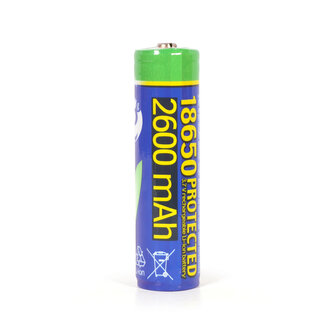 Energenie Lithium-ion 18650 batterij, beveiligd, 2600 mAh